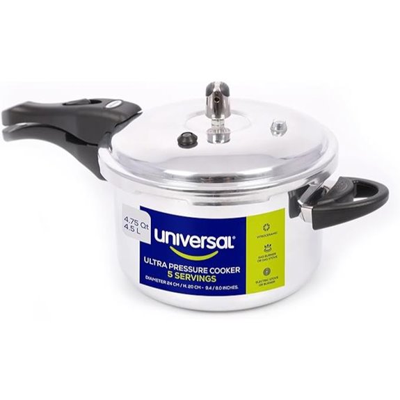 Universal 4.75 Qt Anti-Rust Aluminum Pressure Cooker