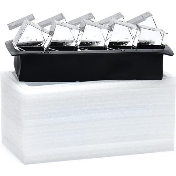 Clear Ice Cube Mold Tray with 10 Large Crystals