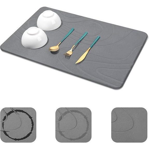 Large Diatomaceous Earth Drying Mat for Kitchen
