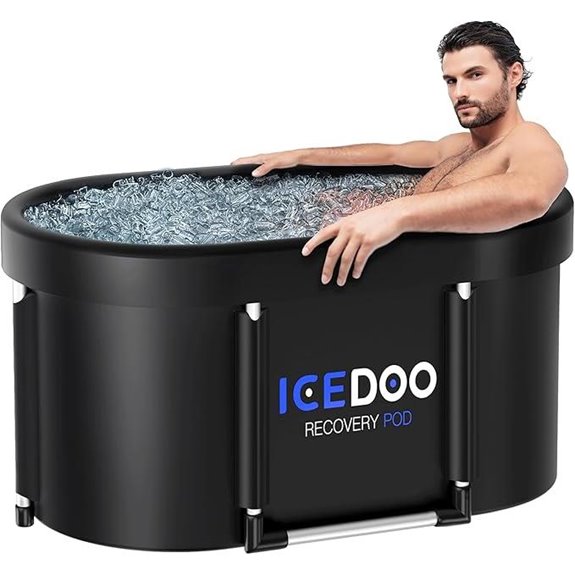 XL 139 Gal Foldable Oval Ice Bath Tub