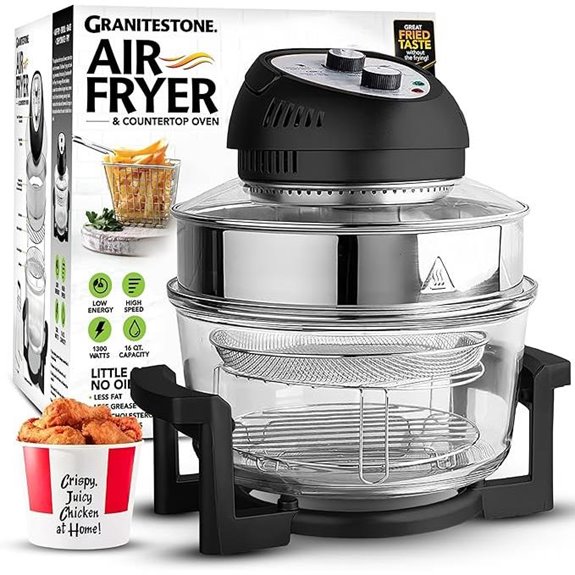 Big Boss 16Qt Glass Air Fryer with 4-in-1 Functions