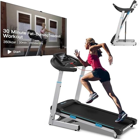 Wellfit Auto Incline Treadmill with Large Running Area
