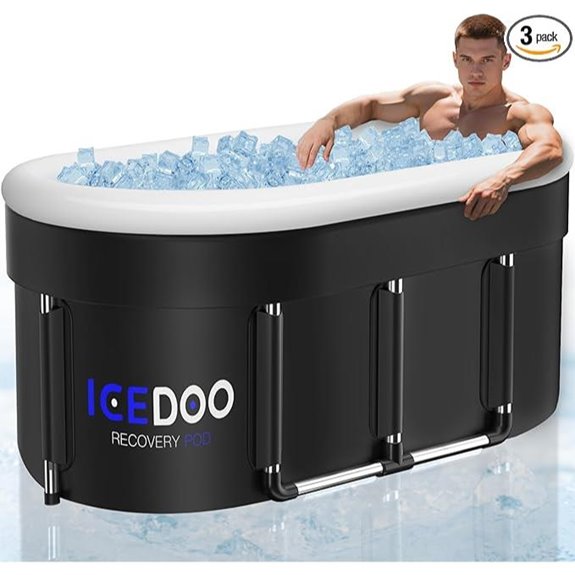 Upgraded 175-Gal Inflatable Oval Ice Bath Tub