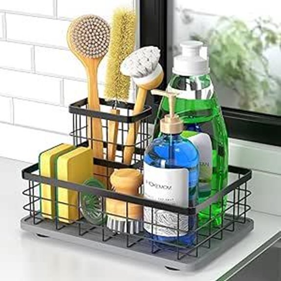 Large Family Kitchen Sink Sponge & Brush Holder