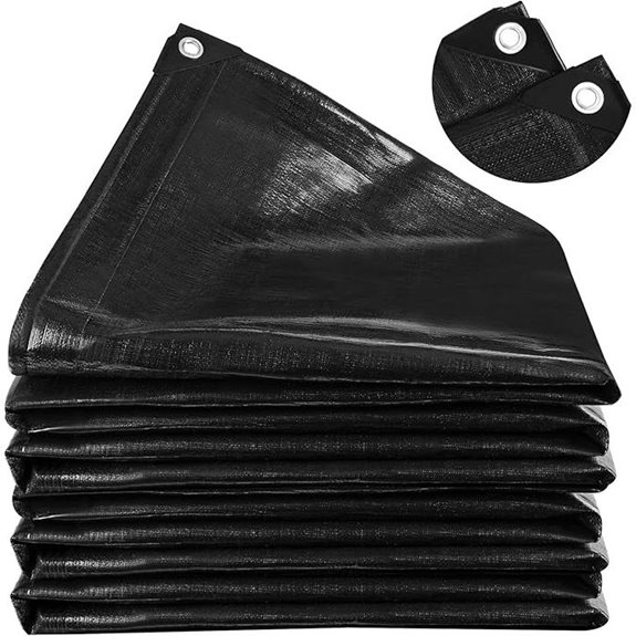 large pond liner with hemmed edges