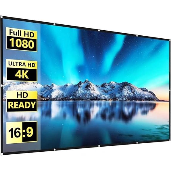 FUDONI 100-Inch Portable Indoor/Outdoor Projector Screen