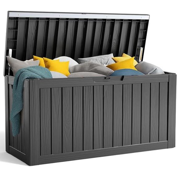 90-Gallon Lockable Resin Deck Storage Box