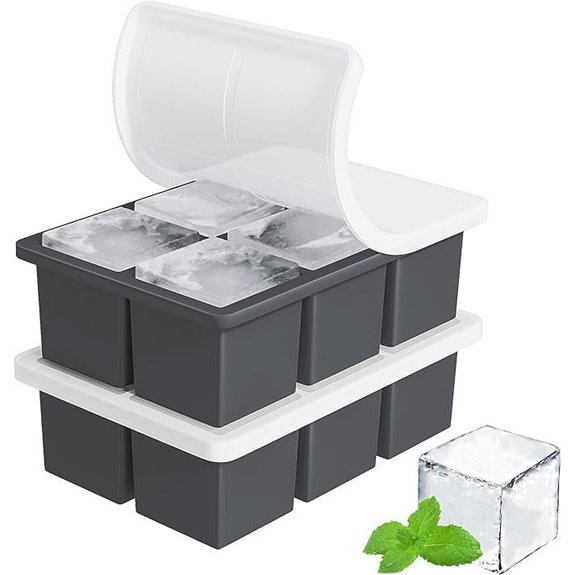 FDDBI Large Silicone Ice Cube Trays (2 Pack)