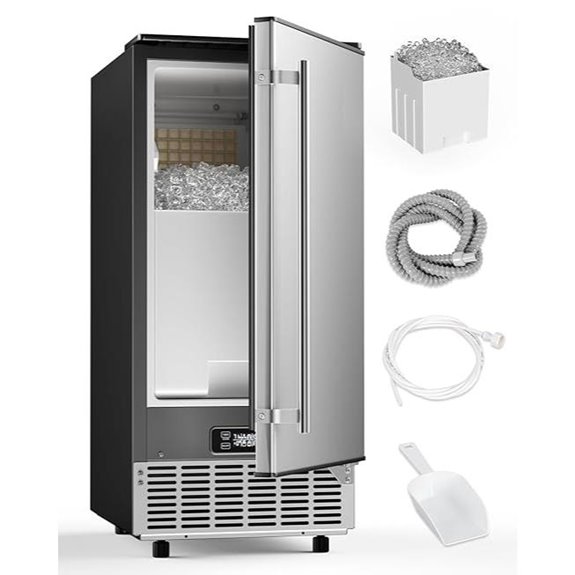 Commercial Ice Maker – 85Lbs/Day Stainless Steel