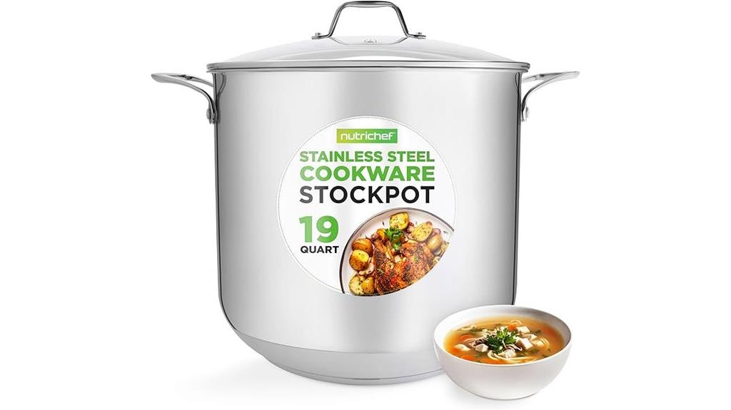 large stainless steel stockpot