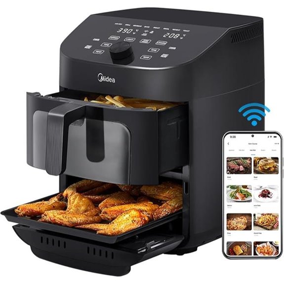 Midea 11-Quart Dual Basket Air Fryer with Wi-Fi