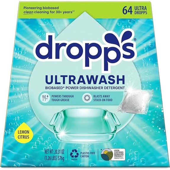 Dropps Lemon Citrus Dishwasher Pods (64 Count)