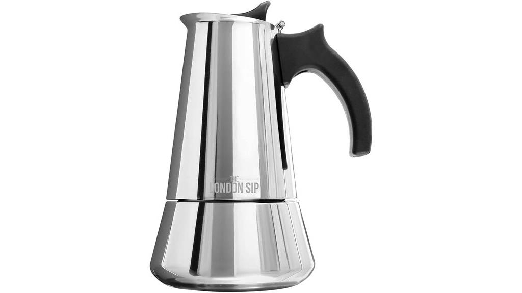 london stainless steel moka