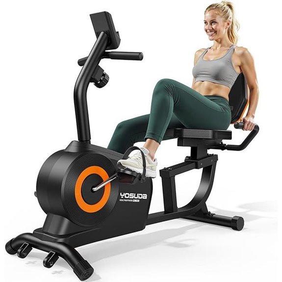 YOSUDA Magnetic Recumbent Exercise Bike with LCD