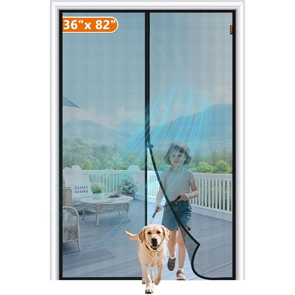 MAGZO Magnetic Screen Door Fits 36x82 Inch