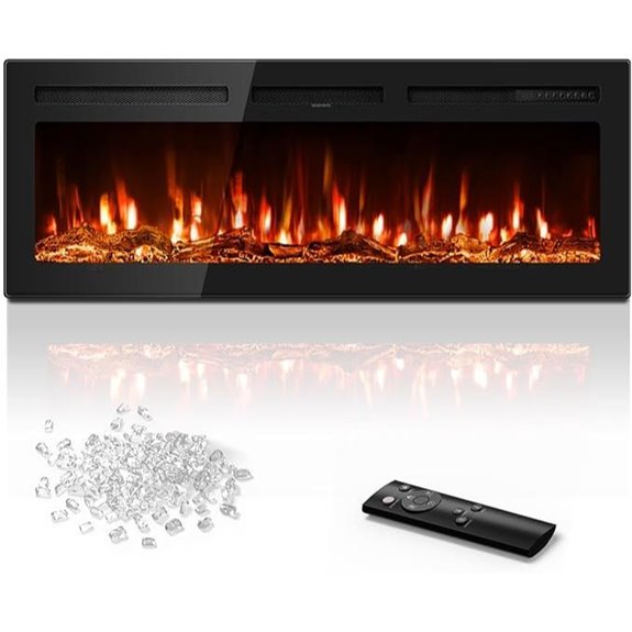 Manastin 50 Recessed & Wall Electric Fireplace