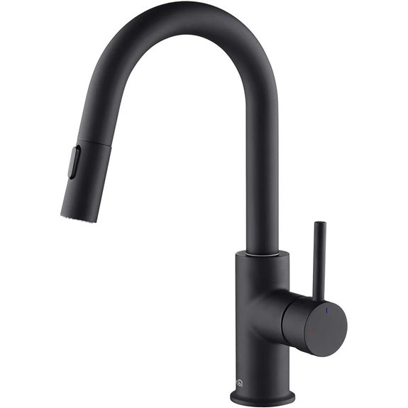KIBI Matte Black Pull-Down Kitchen Faucet