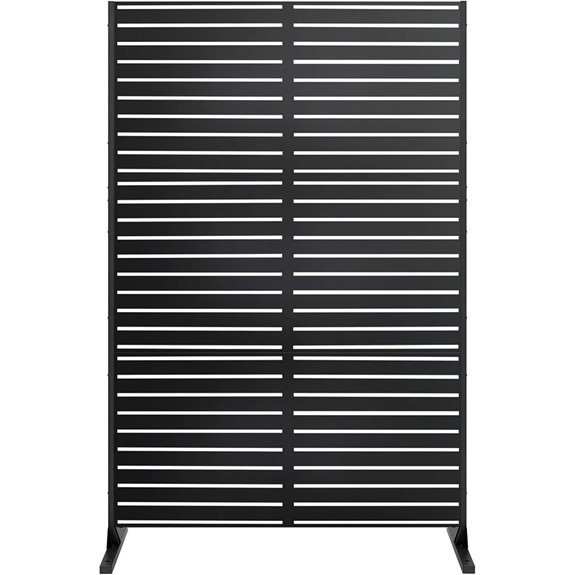 Outdoor Metal Privacy Screen with Stand