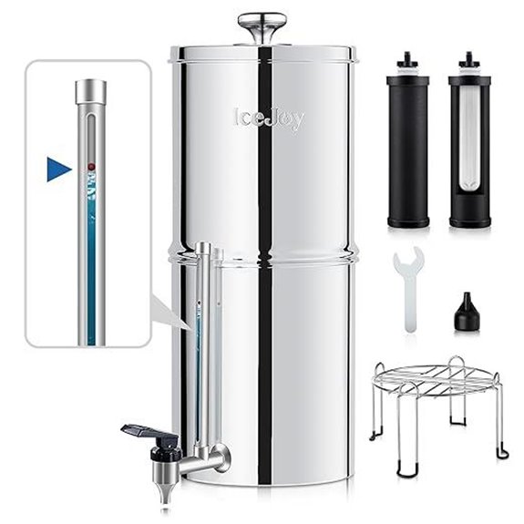 IceJoy 0.01μm Gravity Water Filter System with Stand