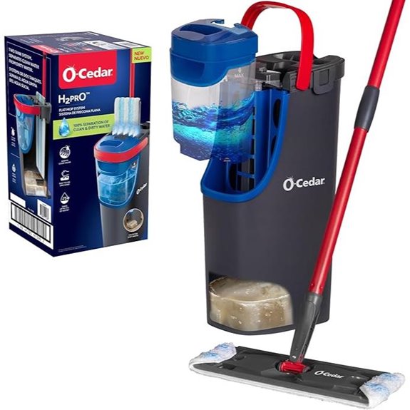 O-Cedar H2prO Flat Mop System with Microfiber Pads