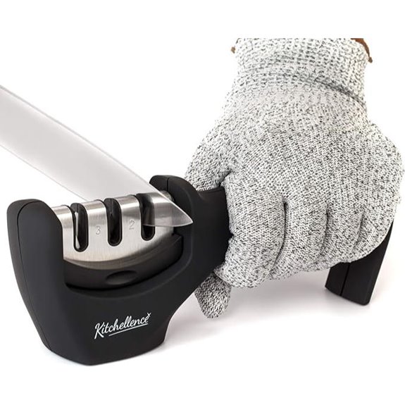 4-in-1 Knife Sharpener & Cut-Resistant Glove