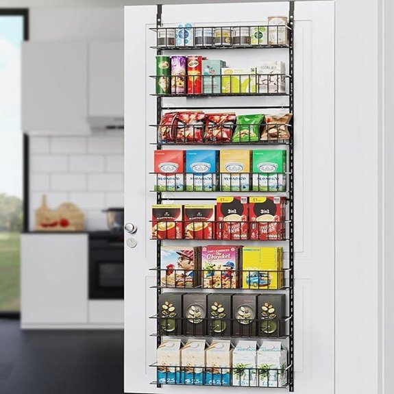 8-Tier Over-The-Door Pantry Organizer Rack