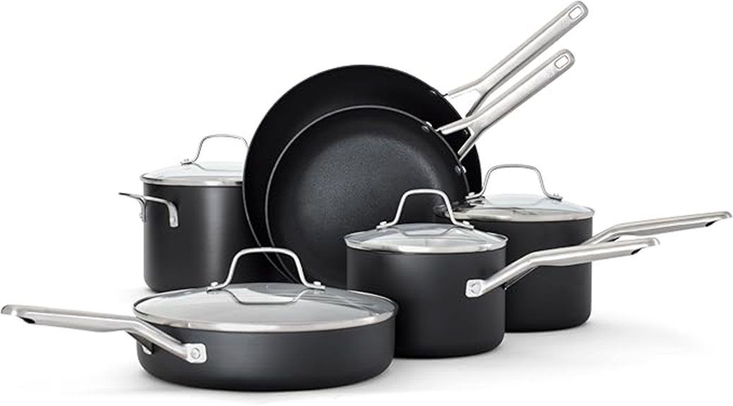 nonstick 10 piece cookware set
