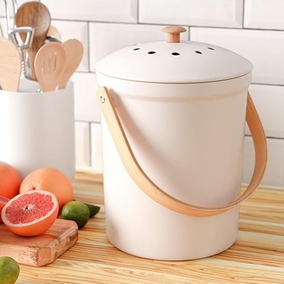 Kitchen Compost Bin with Odorless Lid and Easy Clean