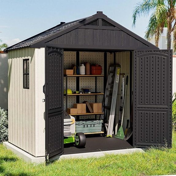 Patiowell 8x6 FT Plastic Outdoor Storage Shed