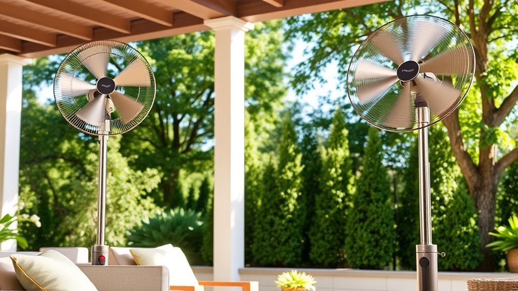 outdoor fan pedestal considerations