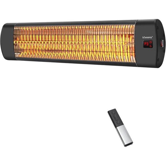 Outdoor Wall Heater with Remote and Timer