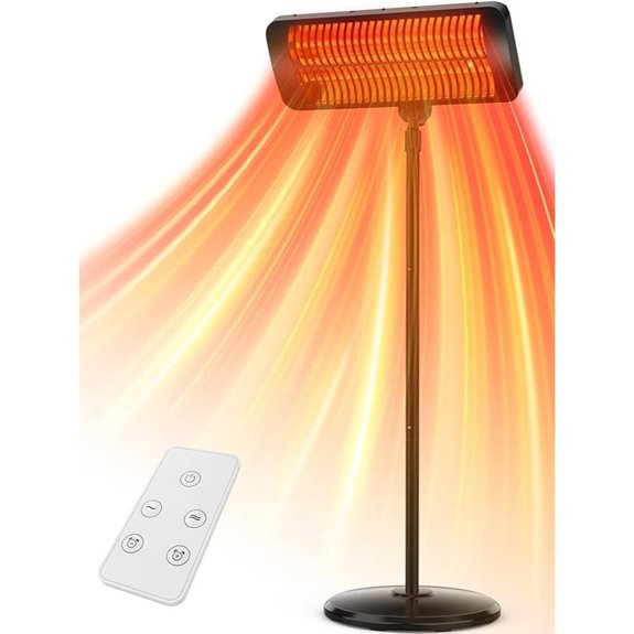 Outdoor Infrared Patio Heater with Remote and Safety