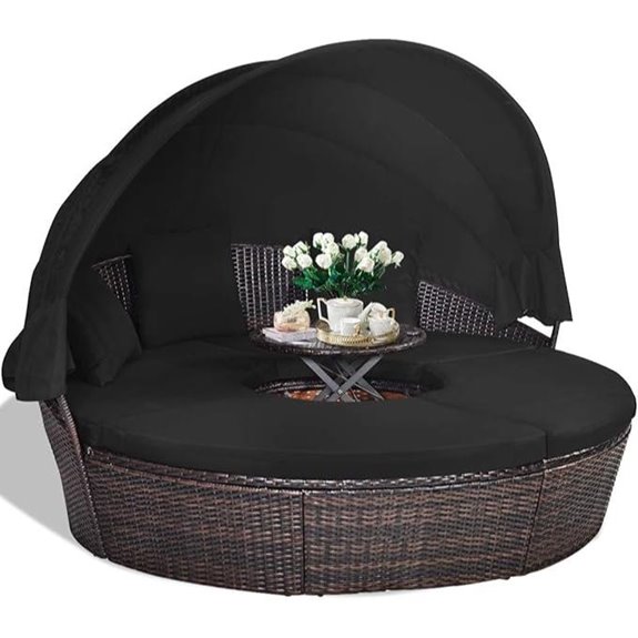 HAPPYGRILL Outdoor Patio Daybed Set with Cushions