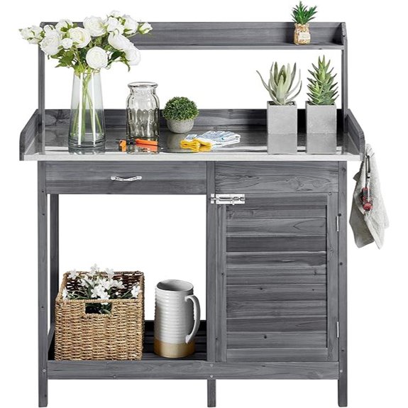 Yaheetech Outdoor Potting Bench with Storage