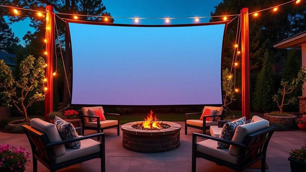 outdoor projector screen considerations