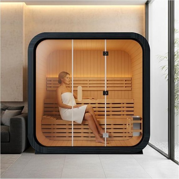 Outdoor Wooden Sauna for 4-6 Persons