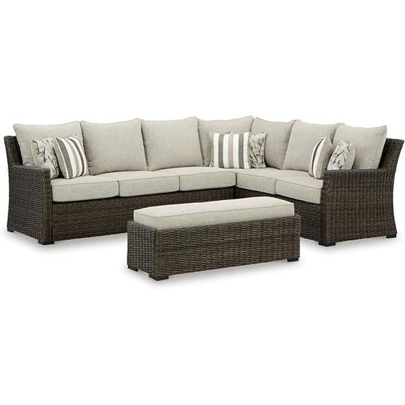 Signature Design Ashley Outdoor Sofa Set (3 Pieces)