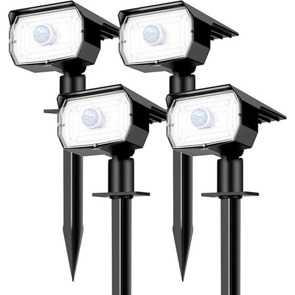 Nipify Solar Motion Sensor Outdoor Spotlights (4 Pack)