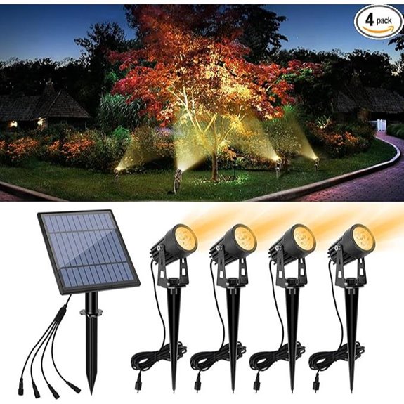 APONUO Solar Spot Lights Outdoor (4-Pack)