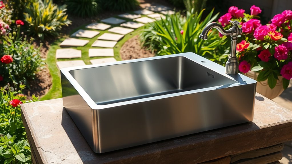 outdoor stainless sink considerations