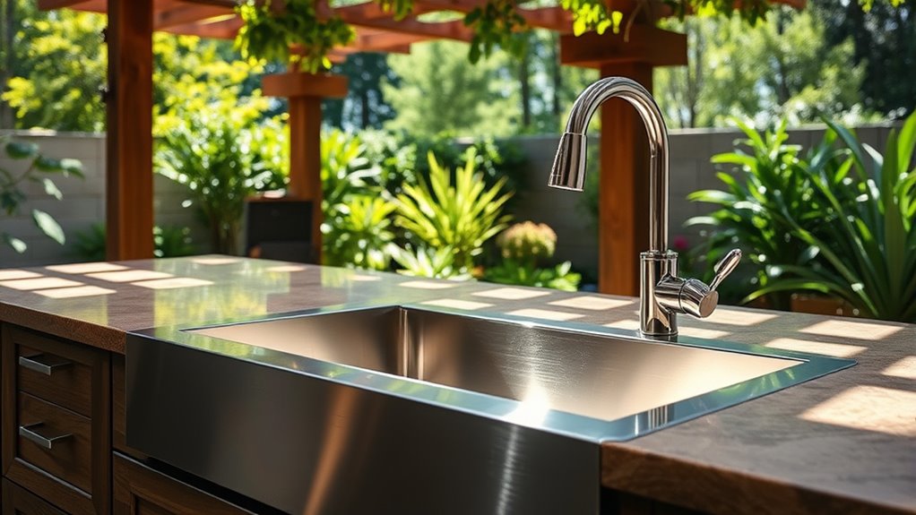 outdoor stainless sink considerations