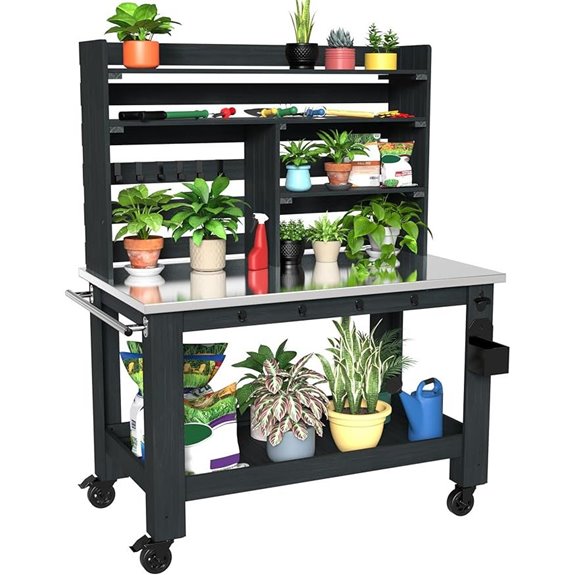GDLF Outdoor Kitchen Island with Stainless Steel Top