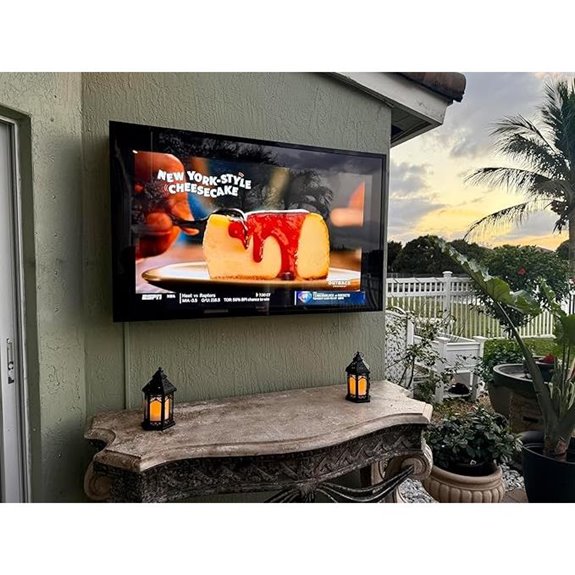 Weatherproof Outdoor TV Cover with Mount and Fans