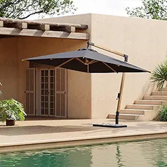 Homary 118 Outdoor Cantilever Umbrella with Granite Base