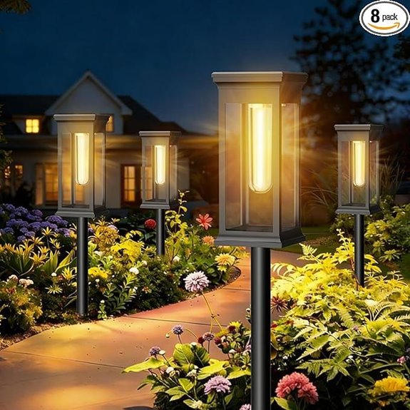 Solar Pathway Lights Outdoor Waterproof 8 Pack