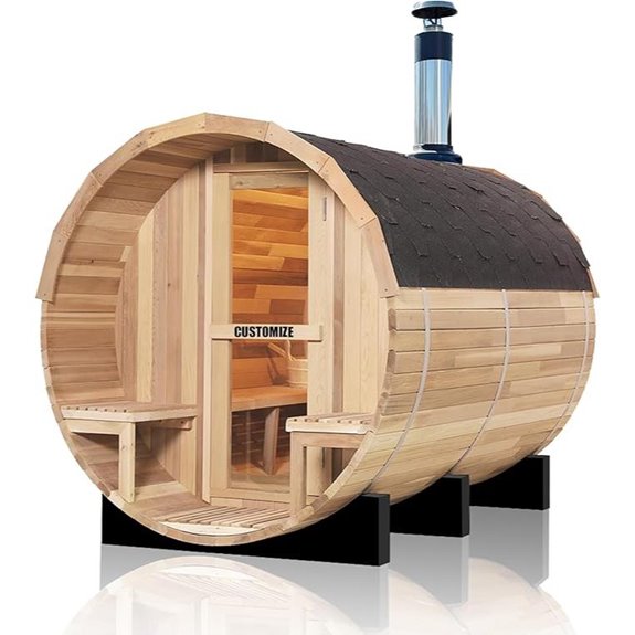 Outdoor Wooden Sauna Kit for 4-8 People