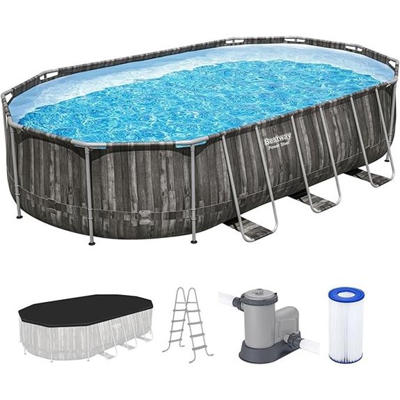 Bestway Power Steel 20x12ft Oval Pool Set with Pump