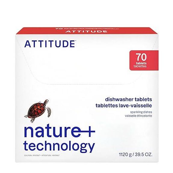 ATTITUDE Plant-Based Dishwasher Pods 70 Count