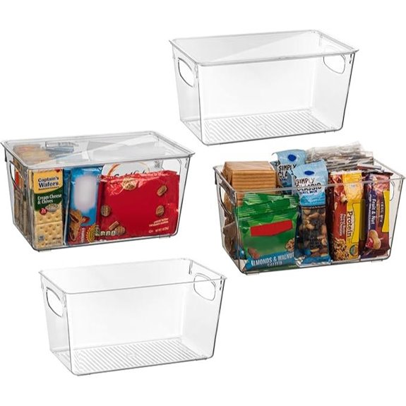 ClearSpace Plastic Pantry Storage Bins with Lids