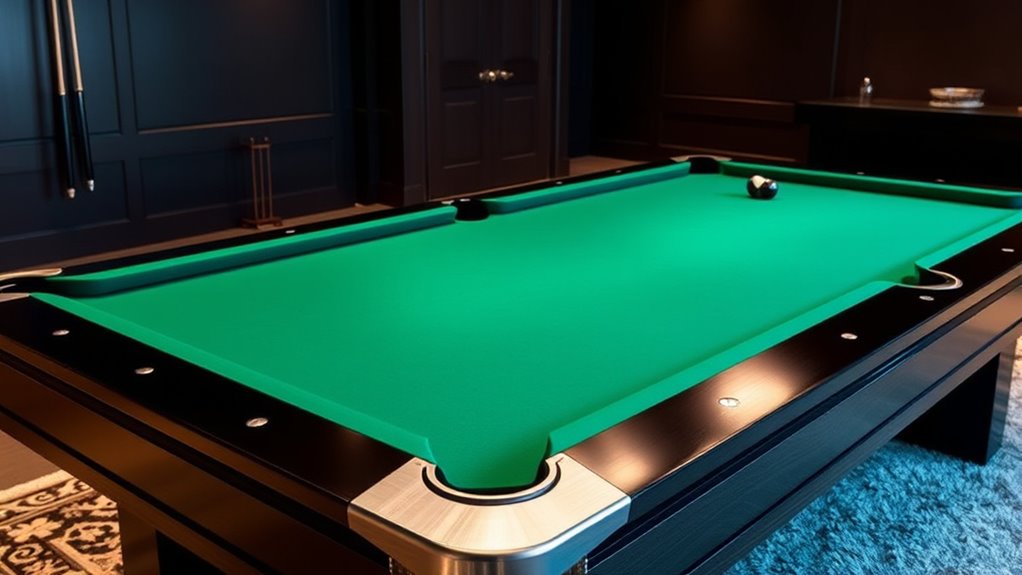 pool table size and features